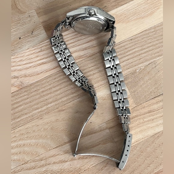 Seiko Ladies Watch Vintage Stainless Bracelet White Dial Date Window - Picture 6 of 11